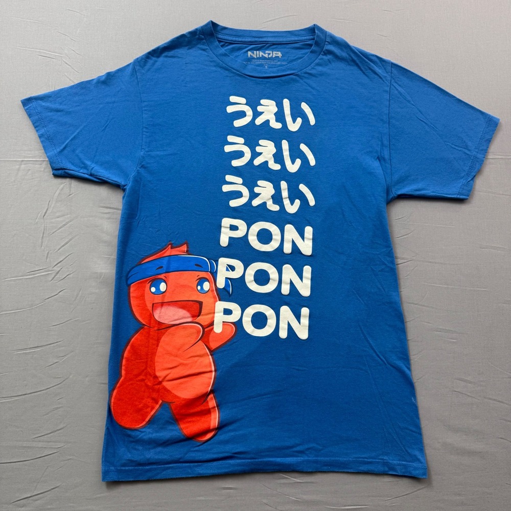 Ninja‎ Tyler Blevins Pon Pon Pon Blue Graphic T-Shirt Mens Small 2019 Merch